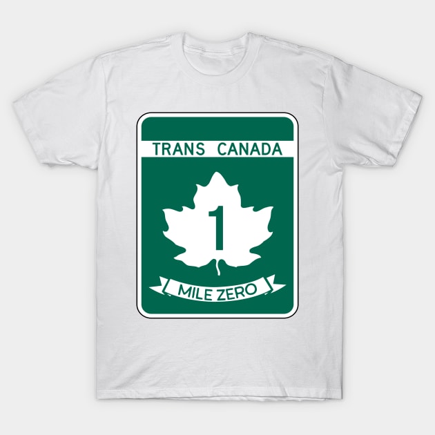 Mile Zero Trans Canada Highway T-Shirt by NewNomads